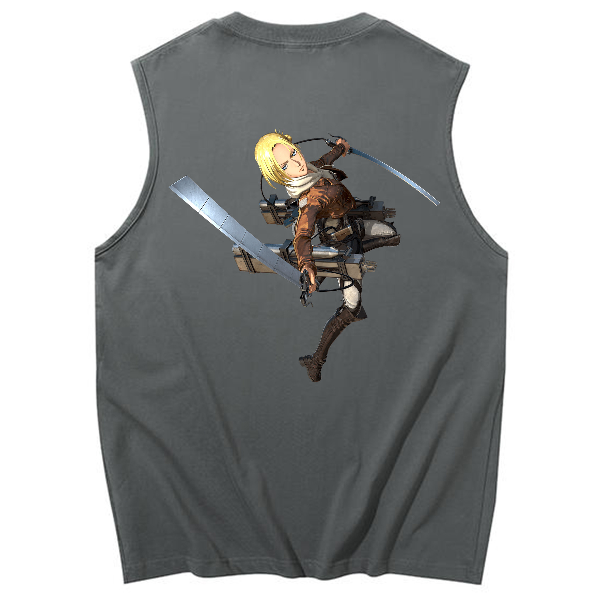（画像用） 進撃の巨人 アニ・レオンハート Attack on Titan Annie Leonhart コットン100％タンクトップ（背面プリント）